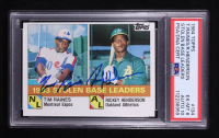 Tim Raines / Rickey Henderson Signed 1984 Topps #134 (PSA 6) at PristineAuction.com