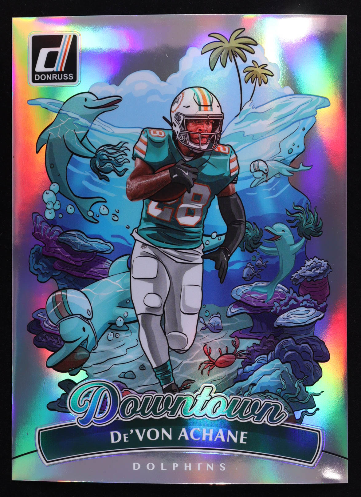De'Von Achane 2025 Donruss Downtown! Oversize #10 at PristineAuction.com De'Von Achane 2025 Donruss Downtown! Oversize #10 at PristineAuction.com