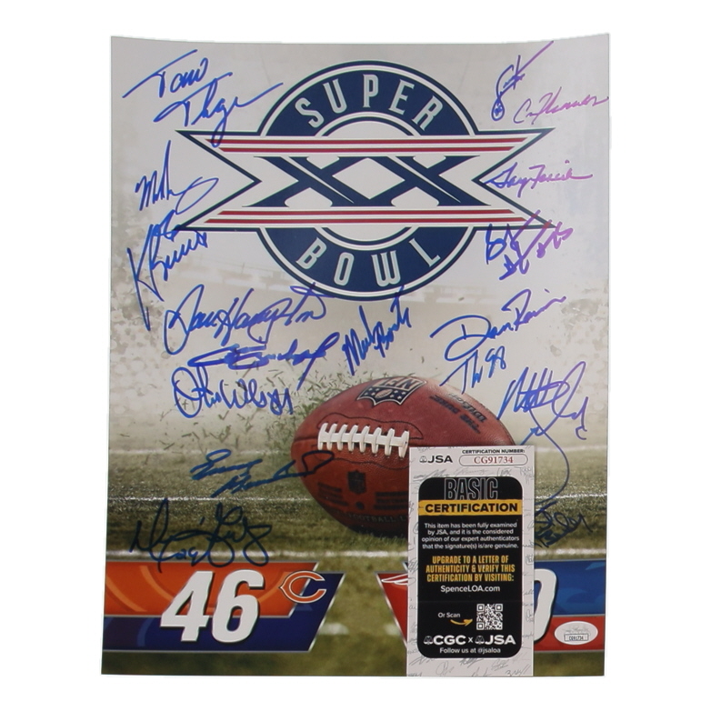 1985 Chicago Bears Super Bowl Champs 11x14 Photo Team-Signed by (17) with Dan Hampton, Mike Singletary, Tom Thayer, & Otis Wilson (JSA) at PristineAuction.com 1985 Chicago Bears Super Bowl Champs 11x14 Photo Team-Signed by (17) with Dan Hampton, Mike Singletary, Tom Thayer, & Otis Wilson (JSA) at PristineAuction.com