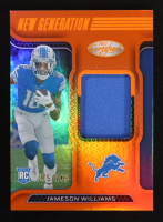 Jameson Williams 2022 Certified New Generation Jerseys Mirror Orange #9 #175/249 RC at PristineAuction.com