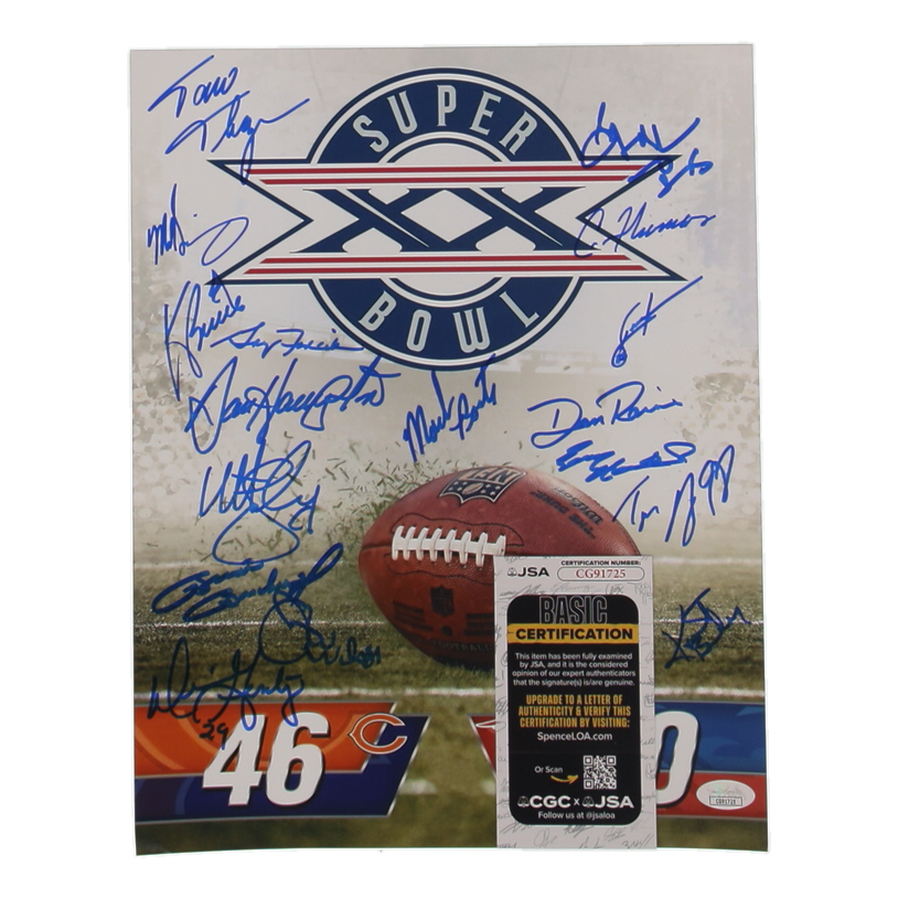 1985 Chicago Bears Super Bowl Champs 11x14 Photo Team-Signed by (17) with Dan Hampton, Mike Singletary, Tom Thayer, & Otis Wilson (JSA) at PristineAuction.com 1985 Chicago Bears Super Bowl Champs 11x14 Photo Team-Signed by (17) with Dan Hampton, Mike Singletary, Tom Thayer, & Otis Wilson (JSA) at PristineAuction.com