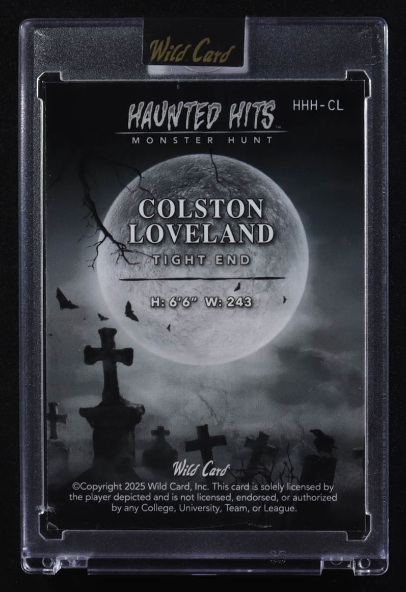 Colston Loveland 2025 Wild Card Haunted Hits Monster Hunt Haunted House Blue Kaleidoscope #HHH-CL #1/1 RC at PristineAuction.com Colston Loveland 2025 Wild Card Haunted Hits Monster Hunt Haunted House Blue Kaleidoscope #HHH-CL #1/1 RC at PristineAuction.com