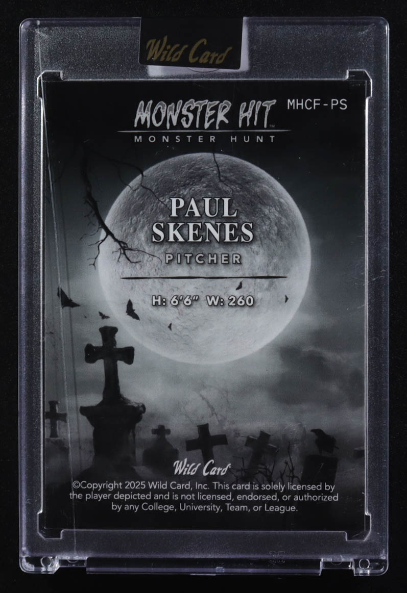 Paul Skenes 2025 Wild Card Monster Hit Monster Hunt Carnival Frankenstein Blue Donut Circles #MHCF-PS #1/1 at PristineAuction.com Paul Skenes 2025 Wild Card Monster Hit Monster Hunt Carnival Frankenstein Blue Donut Circles #MHCF-PS #1/1 at PristineAuction.com
