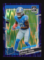 Jahmyr Gibbs 2023 Donruss Optic Purple Shock #236 RR RC at PristineAuction.com