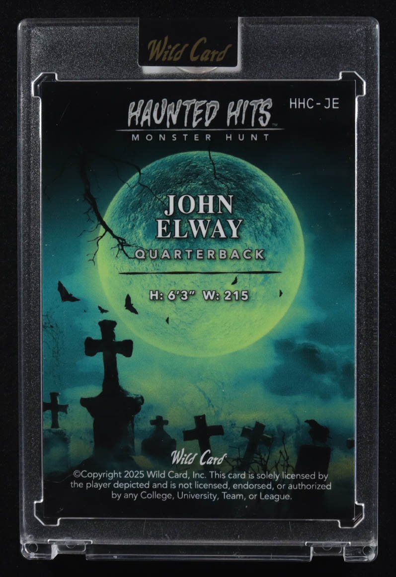 John Elway 2025 Wild Card Haunted Hits Monster Hunt Cemetery Orange Cross Hatch Foil #HHC-JE #3/4 at PristineAuction.com John Elway 2025 Wild Card Haunted Hits Monster Hunt Cemetery Orange Cross Hatch Foil #HHC-JE #3/4 at PristineAuction.com