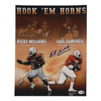 Earl Campbell & Ricky Williams Signed Texas Longhorns 11x14 Photo (JSA) at PristineAuction.com