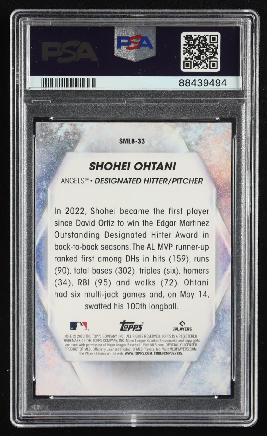 Shohei Ohtani 2023 Topps Stars of MLB #SMLB33 (PSA 10) at PristineAuction.com Shohei Ohtani 2023 Topps Stars of MLB #SMLB33 (PSA 10) at PristineAuction.com