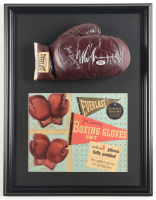 Mike Tyson Signed Custom Framed Vintage Jack Dempsey Model Boxing Glove Display with Original Box Cover (PSA & Tyson) at PristineAuction.com
