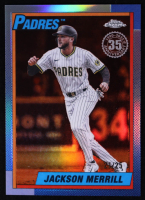 Jackson Merrill 2025 Topps Chrome Update '90 Topps Orange Refractors #90CU5 #21/25 at PristineAuction.com