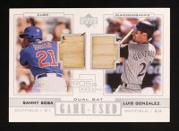 Sammy Sosa / Luis Gonzalez 2001 Upper Deck Pros and Prospects Game-Used Dual Bat #PPSG at PristineAuction.com