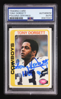 Tony Dorsett Signed 1978 Topps Inscribed "HOF 94" #315 (PSA) at PristineAuction.com