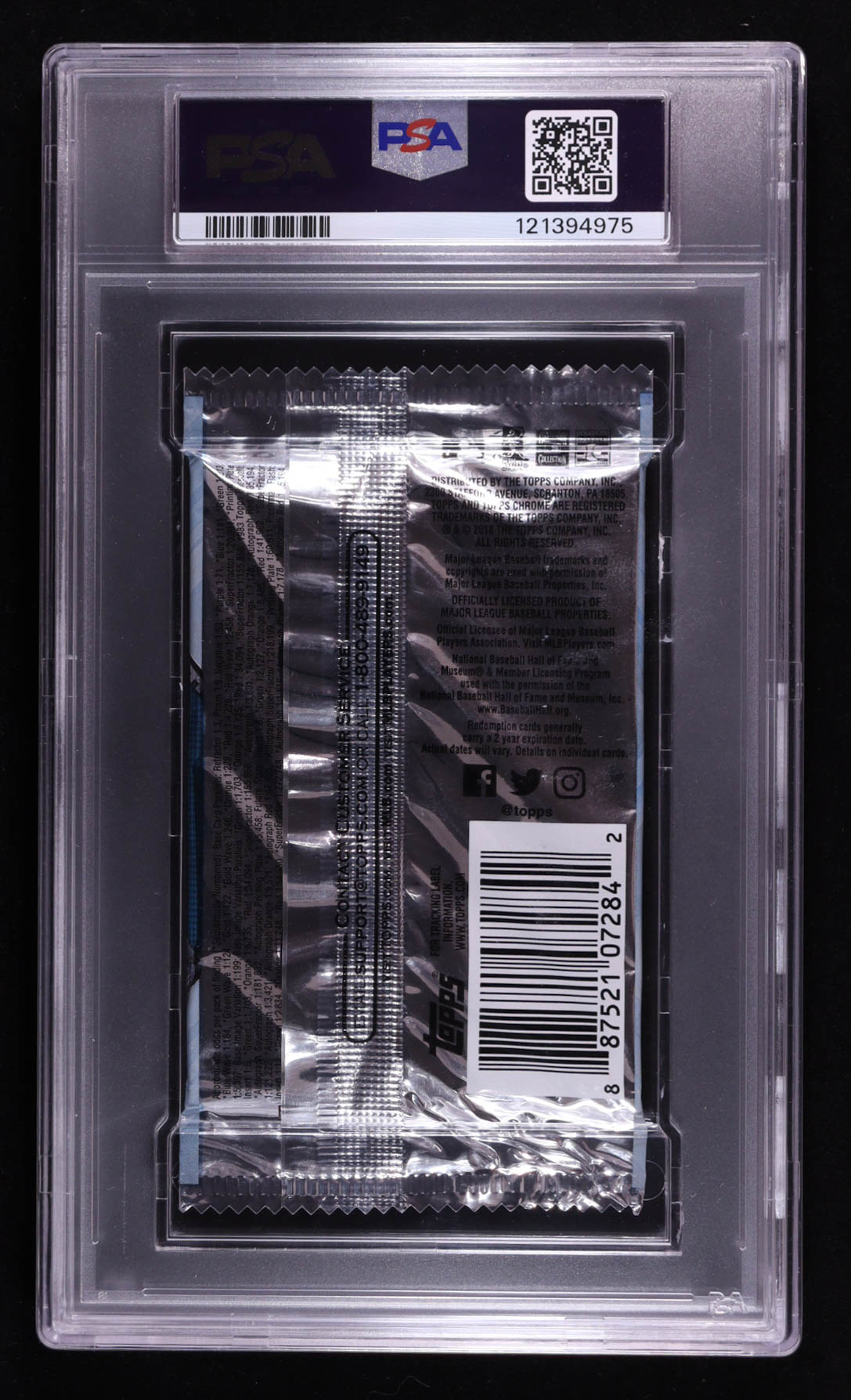 2018 Topps Chrome Baseball Hobby Foil Pack with (4) Cards (PSA 8) at PristineAuction.com 2018 Topps Chrome Baseball Hobby Foil Pack with (4) Cards (PSA 8) at PristineAuction.com