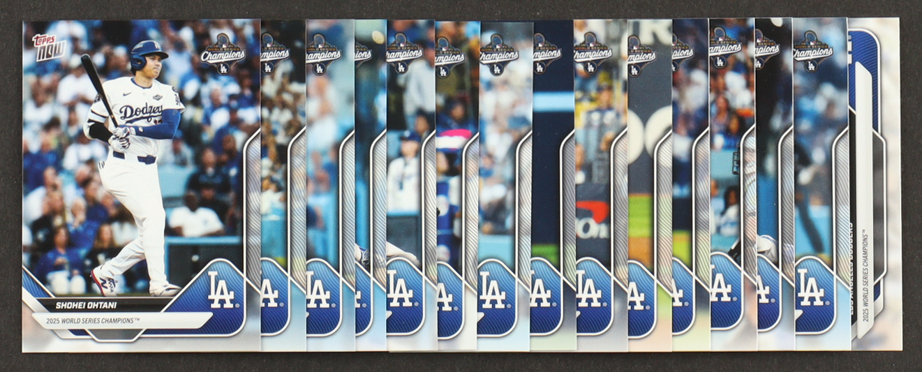 Los Angeles Dodgers 2025 Topps Now World Series Champions Complete Set of (15) Cards at PristineAuction.com Los Angeles Dodgers 2025 Topps Now World Series Champions Complete Set of (15) Cards at PristineAuction.com