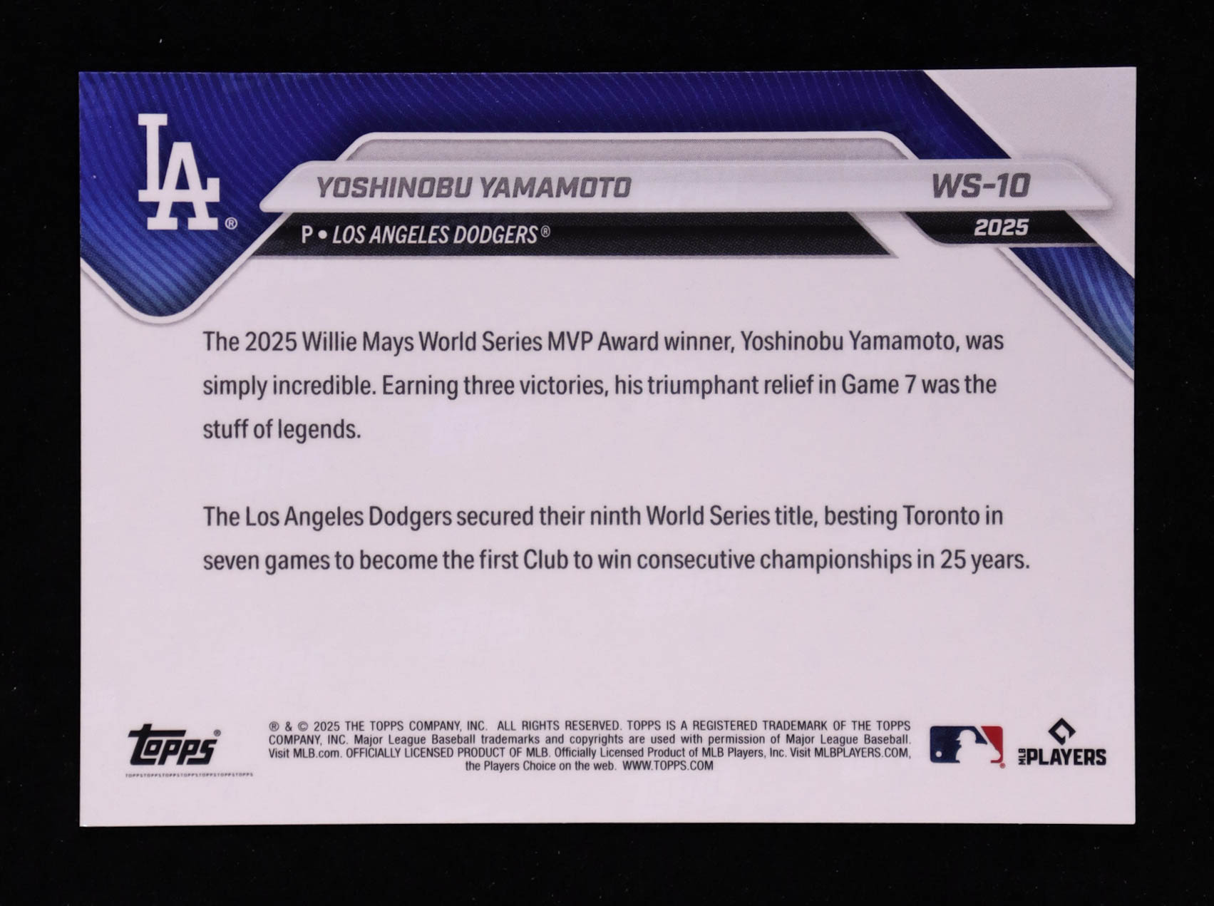Los Angeles Dodgers 2025 Topps Now World Series Champions Complete Set of (15) Cards at PristineAuction.com Los Angeles Dodgers 2025 Topps Now World Series Champions Complete Set of (15) Cards at PristineAuction.com