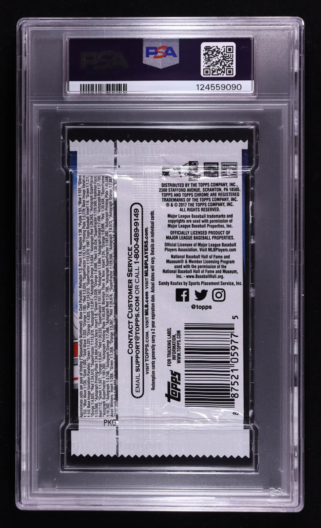 2017 Topps Chrome Baseball Hobby Foil Pack with (4) Cards (PSA 8) at PristineAuction.com 2017 Topps Chrome Baseball Hobby Foil Pack with (4) Cards (PSA 8) at PristineAuction.com