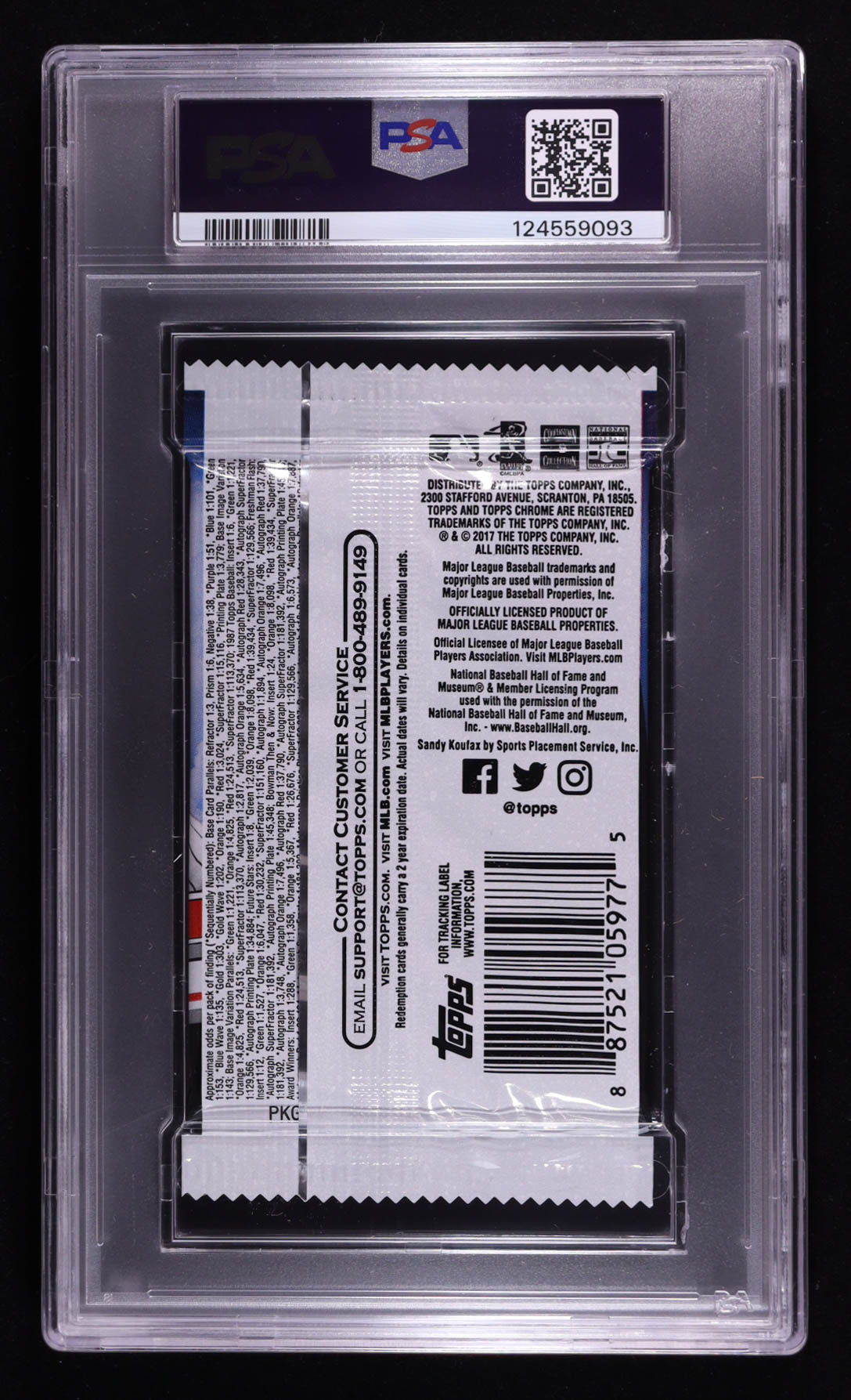 2017 Topps Chrome Baseball Hobby Foil Pack with (4) Cards (PSA 8) at PristineAuction.com 2017 Topps Chrome Baseball Hobby Foil Pack with (4) Cards (PSA 8) at PristineAuction.com