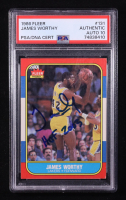 James Worthy Signed 1986-87 Fleer #131 RC Inscribed "HOF 2003" (PSA Encapsulated) at PristineAuction.com