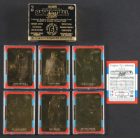 1986 LE Fleer Rookie 23K Gold Set of (6) Replica Cards at PristineAuction.com