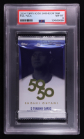 2024 Topps 50/50: Shohei Ohtani Foil Pack with (5) Cards (PSA 8) at PristineAuction.com
