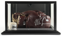 Mike Tyson Signed Vintage Pair of Everlast 'Jack Dempsey' Boxing Gloves in Wood Display Case with Everlast Wrist Wraps (Tyson & PSA) at PristineAuction.com