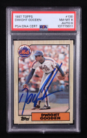 Dwight Gooden Signed 1987 Topps #130 (PSA 8) at PristineAuction.com