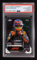 Oscar Piastri Signed 2023 Topps Chrome F1 #41 RC (PSA | Autograph Graded PSA 9) at PristineAuction.com
