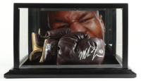 Mike Tyson Signed Vintage Pair of Boxing Gloves in Wood Photoback Display Case (Tyson & PSA) at PristineAuction.com