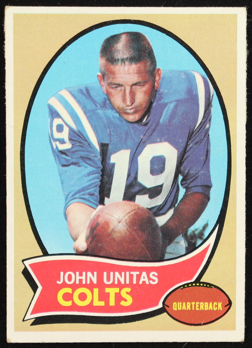 Johnny Unitas 1970 Topps #180 at PristineAuction.com Johnny Unitas 1970 Topps #180 at PristineAuction.com
