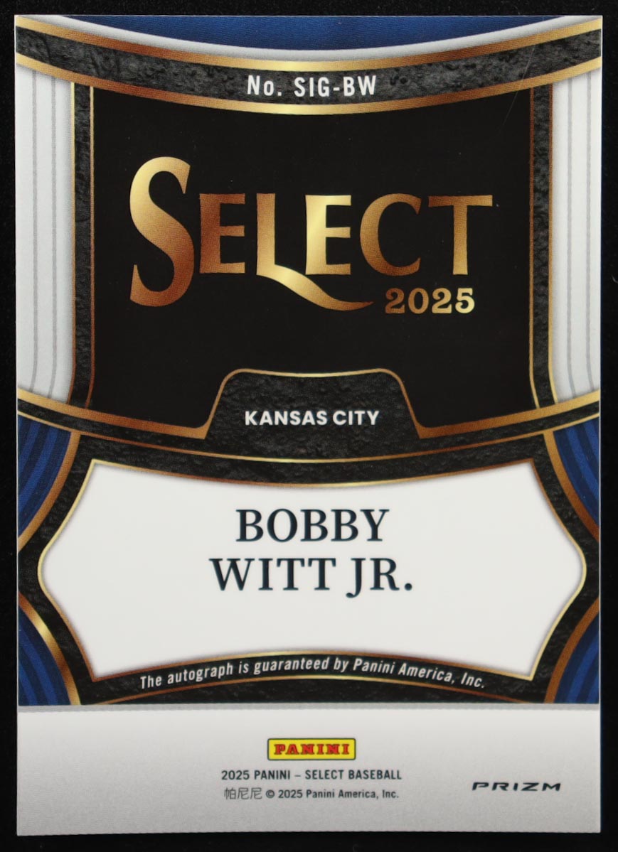 Bobby Witt Jr. 2025 Select Signatures #8 at PristineAuction.com Bobby Witt Jr. 2025 Select Signatures #8 at PristineAuction.com