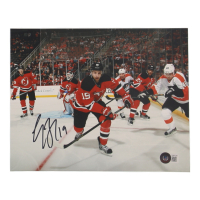 Travis Zajac Signed Devils 8x10 Photo (Beckett) at PristineAuction.com