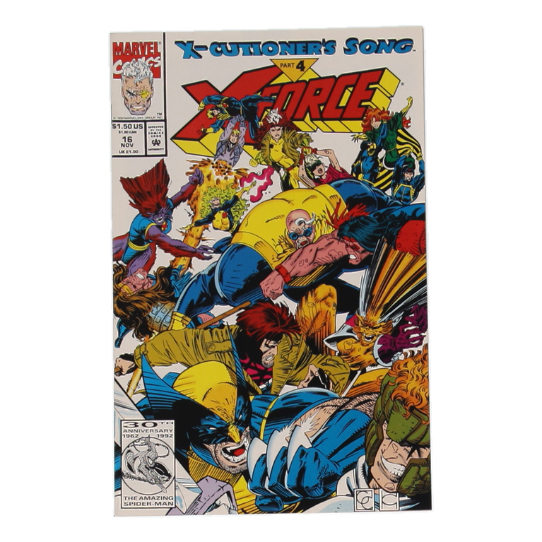 1992 "X-Force" Issue #16 Marvel Comic Book at PristineAuction.com 1992 "X-Force" Issue #16 Marvel Comic Book at PristineAuction.com