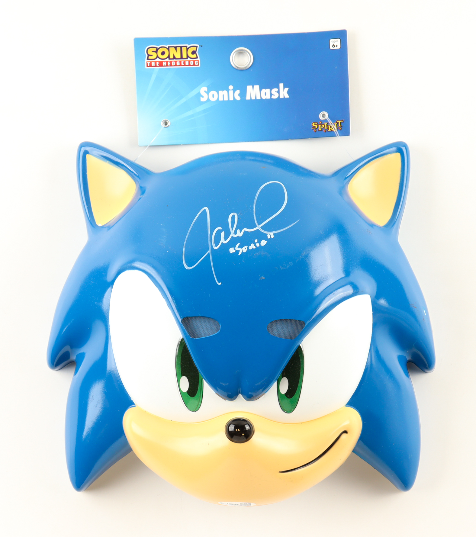 Jaleel White Signed "Sonic the Hedgehog" Plastic Sonic Mask Inscribed "Sonic" (JSA) at PristineAuction.com Jaleel White Signed "Sonic the Hedgehog" Plastic Sonic Mask Inscribed "Sonic" (JSA) at PristineAuction.com