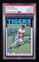 Lou Whitaker Signed 1986 Topps #20 (PSA 6) at PristineAuction.com