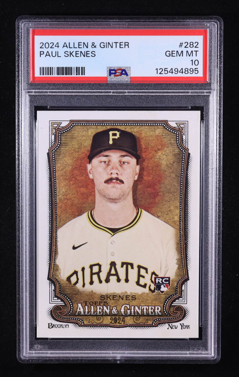 Paul Skenes 2024 Topps Allen and Ginter #282 RC (PSA 10) at PristineAuction.com Paul Skenes 2024 Topps Allen and Ginter #282 RC (PSA 10) at PristineAuction.com
