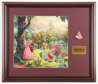 Thomas Kinkade "Sleeping Beauty" Custom Framed Print Display with Aurora Pin at PristineAuction.com