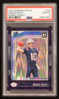 Drake Maye 2024 Panini Donruss Optic Purple Shock RR #229 RC (PSA 8) at PristineAuction.com