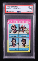 1975 Topps Mini #616 Rookie Outfielders RC Dave Augustine / Pepe Mangual / Jim Rice / John Scott (PSA 7) at PristineAuction.com