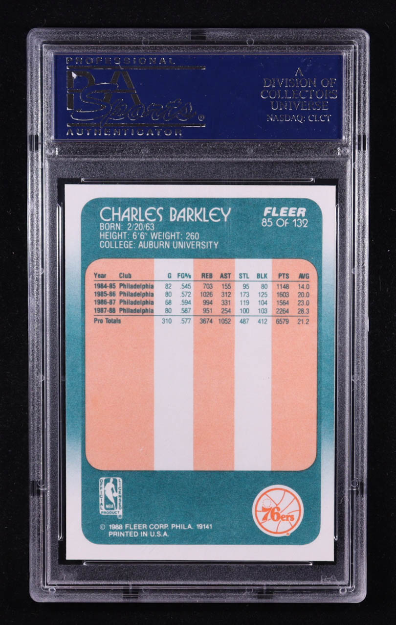 Charles Barkley 1988-89 Fleer #85 (PSA 9) at PristineAuction.com Charles Barkley 1988-89 Fleer #85 (PSA 9) at PristineAuction.com
