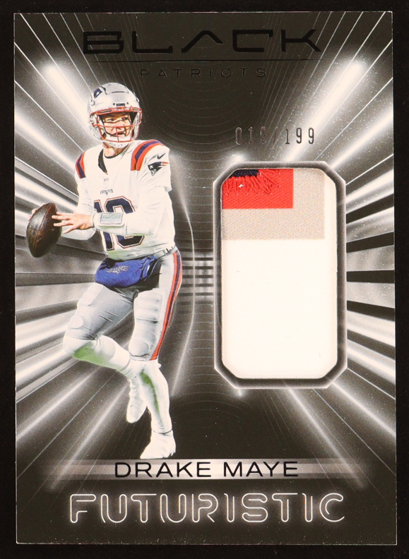 Drake Maye 2025 Panini Black Futuristic #FUT-DME #019/199 at PristineAuction.com Drake Maye 2025 Panini Black Futuristic #FUT-DME #019/199 at PristineAuction.com