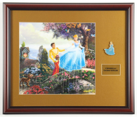 Thomas Kinkade "Cinderella" Custom Framed Print Display with Cinderella Pin at PristineAuction.com