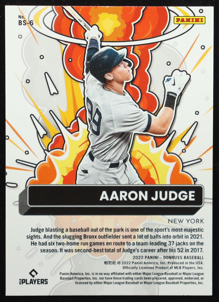 Aaron Judge 2022 Donruss Bomb Squad Vector #6 at PristineAuction.com Aaron Judge 2022 Donruss Bomb Squad Vector #6 at PristineAuction.com