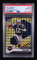 Tom Brady 2021 Panini Mosaic Mosaic Reactive Yellow #281 MVP (PSA 10) at PristineAuction.com