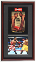 Sugar Ray Leonard Signed Custom Framed Photo Display with 1989 "Caesars Palace" Program (JSA) at PristineAuction.com