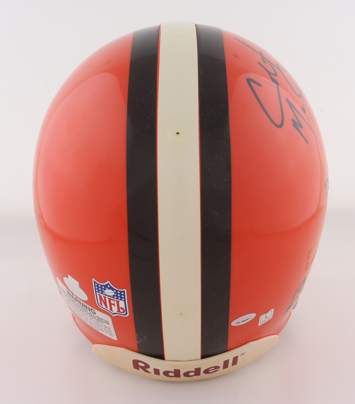 Colt McCoy Signed Browns Full-Size Authentic On-Field Helmet Inscribed "Dog Pound Barkin!" (McCoy) at PristineAuction.com Colt McCoy Signed Browns Full-Size Authentic On-Field Helmet Inscribed "Dog Pound Barkin!" (McCoy) at PristineAuction.com