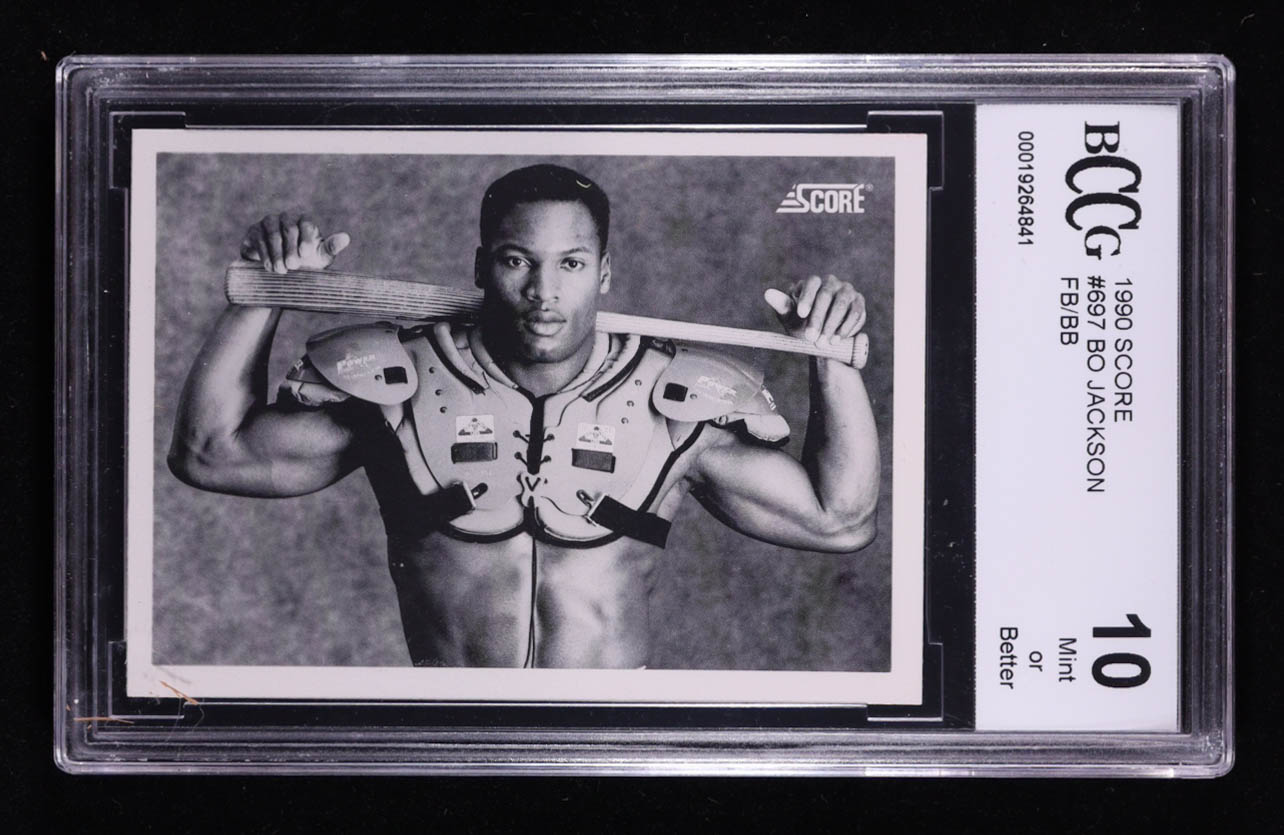 Bo Jackson 1990 Score #697 FB/BB (BCCG 10) at PristineAuction.com Bo Jackson 1990 Score #697 FB/BB (BCCG 10) at PristineAuction.com