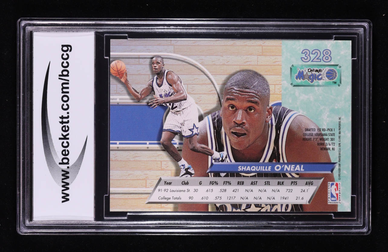Shaquille O'Neal 1992-93 Fleer Ultra #328 RC (BCCG 10) at PristineAuction.com Shaquille O'Neal 1992-93 Fleer Ultra #328 RC (BCCG 10) at PristineAuction.com