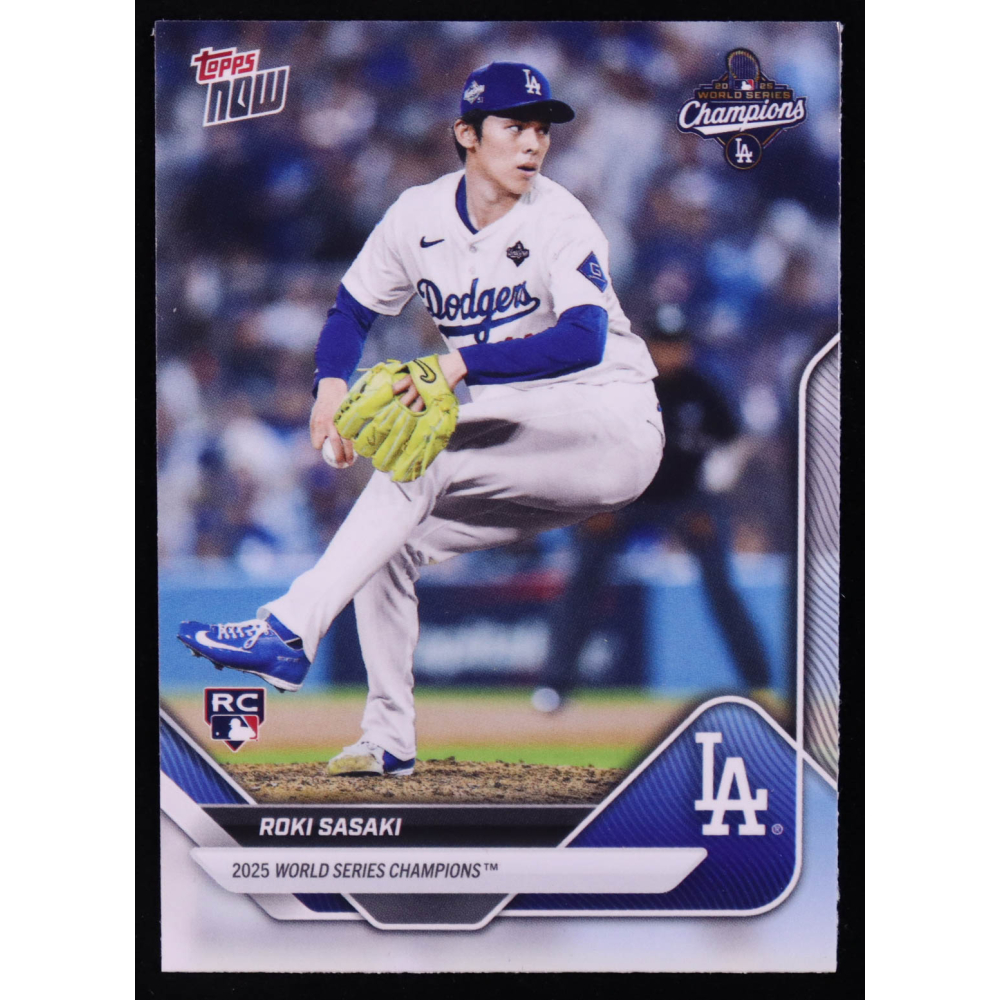 Roki Sasaki 2025 Topps Now World Series Champions #WS14 RC at PristineAuction.com