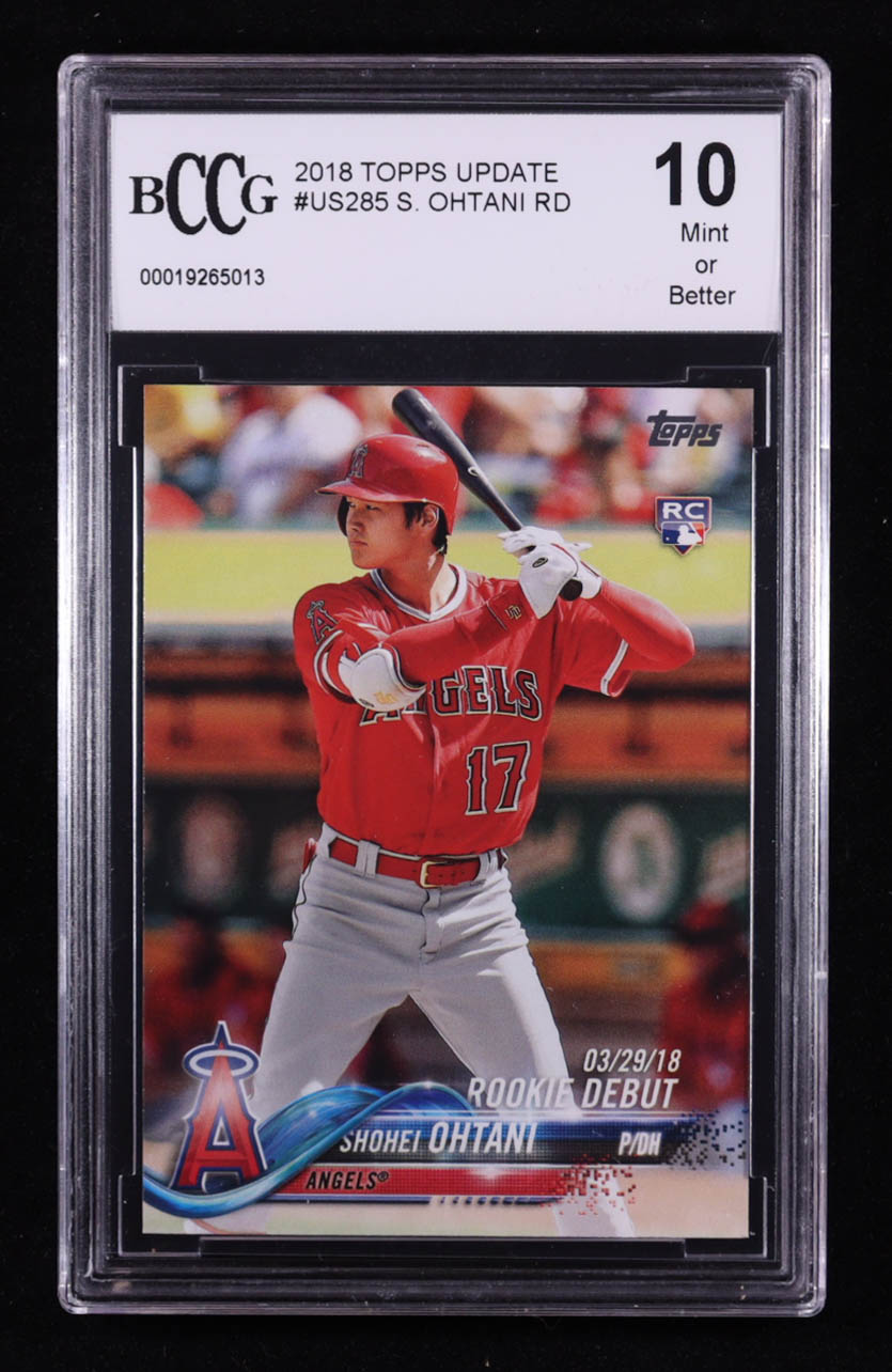 Shohei Ohtani 2018 Topps Update #US285 RD RC (BCCG 10) at PristineAuction.com Shohei Ohtani 2018 Topps Update #US285 RD RC (BCCG 10) at PristineAuction.com