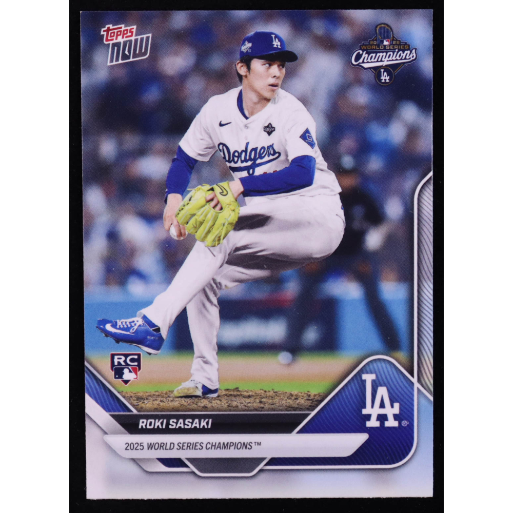 Roki Sasaki 2025 Topps Now World Series Champions #WS14 RC at PristineAuction.com
