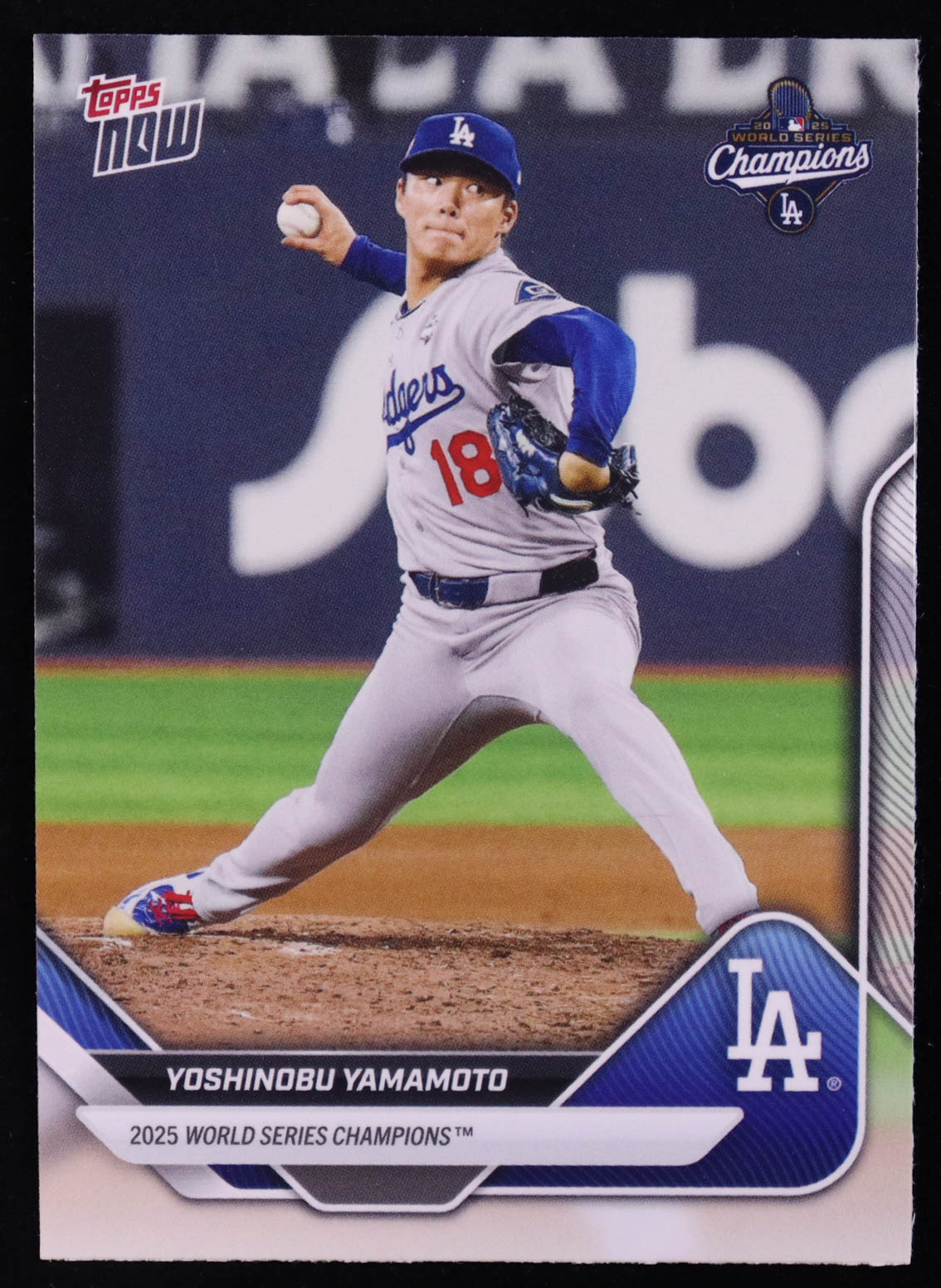 Yoshinobu Yamamoto 2025 Topps Now World Series Champions #WS10 at PristineAuction.com Yoshinobu Yamamoto 2025 Topps Now World Series Champions #WS10 at PristineAuction.com